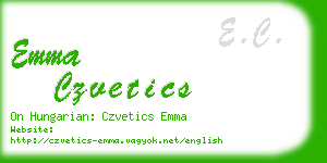 emma czvetics business card